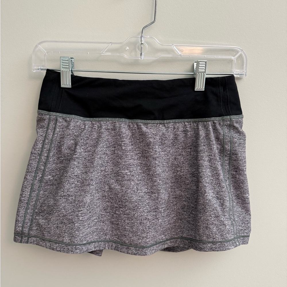 Black and Gray lululemon Athletic Skirt